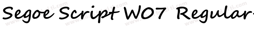 Segoe Script W07 Regular字体转换